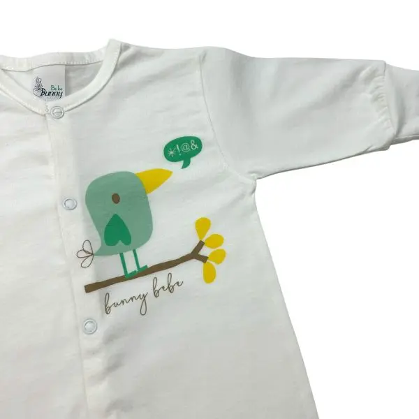 Βρεφικό φορμάκι jersey, πουλάκι, NO 2 3-6M/70CM