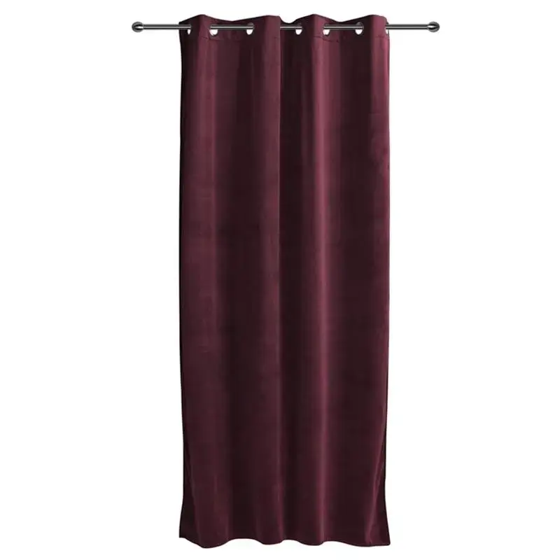 ΚΟΥΡΤΙΝΑ  ΜΕ ΚΡΙΚΟΥΣ 140x260εκ.VELOUR ΜΠΟΡΝΤΩ
