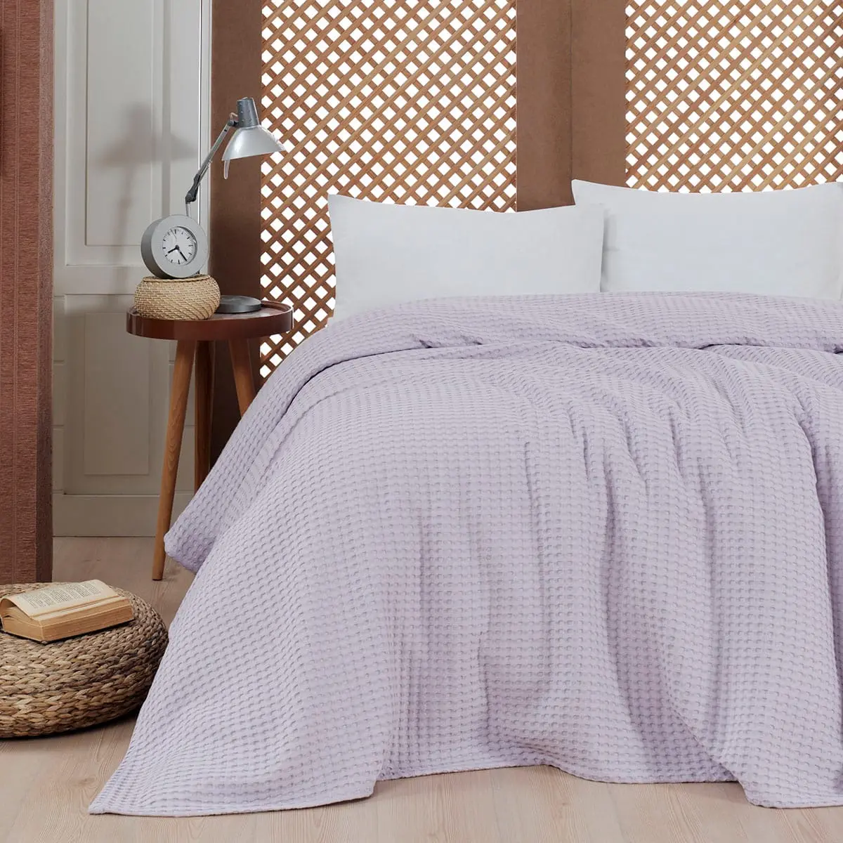 Beauty Home Πικέ υπέρδιπλη waffle Art 1990 Lilac 230x240 Λιλά      