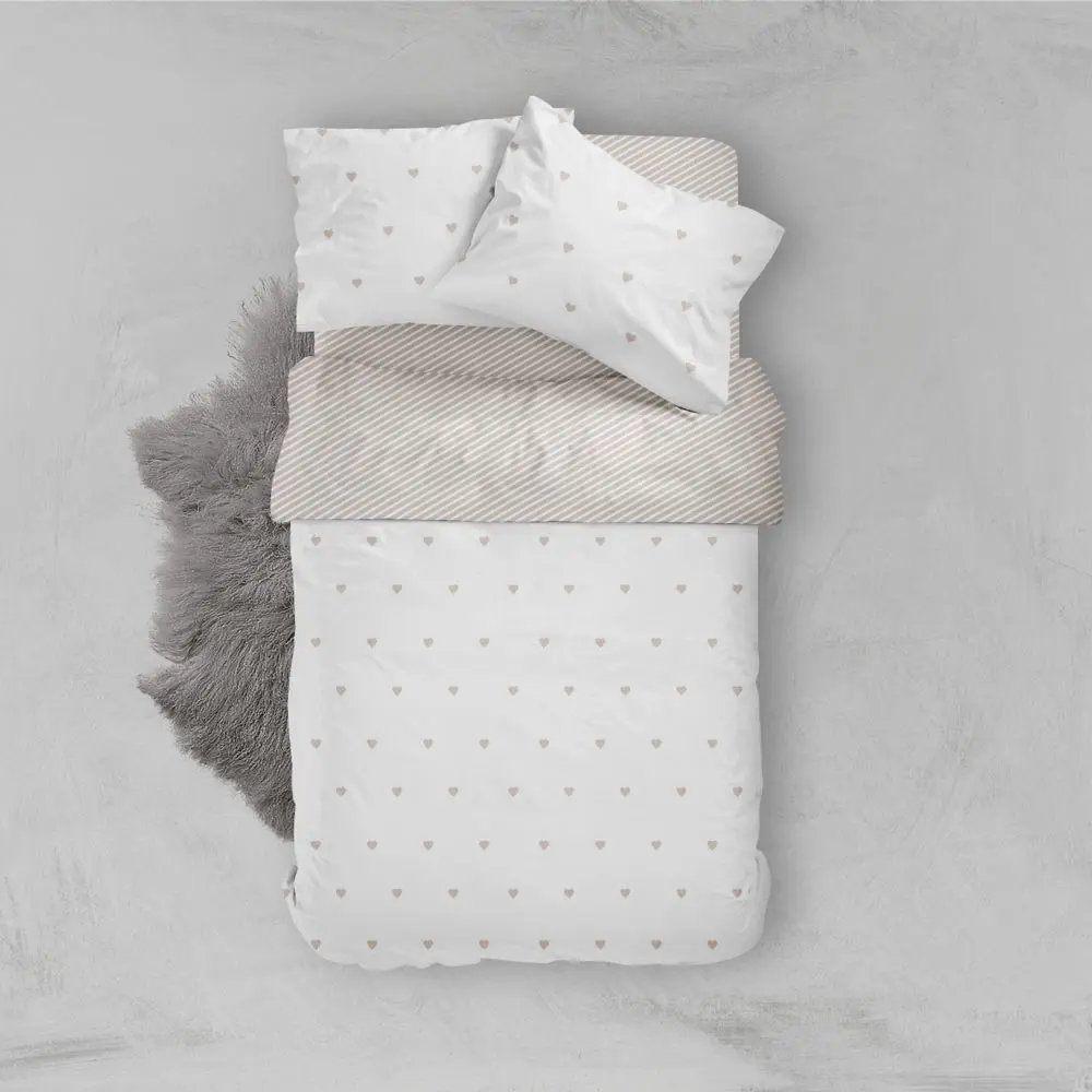 Ζεύγος Μαξιλαροθήκες Mix & Match Hearts Γκρι (2) 50 x 70 cm