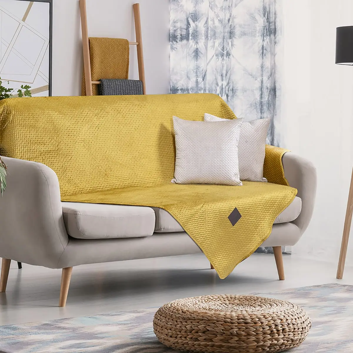 Beauty Home Ριχτάρι Μονοθέσιο Velvety 180x170 Art 8412 Ώχρα      