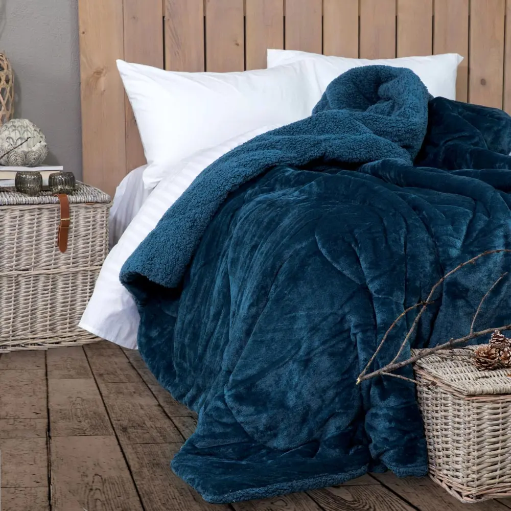 Κουβερτοπάπλωμα Cozy Υπέρδιπλο Πετρόλ 220 x 240 cm