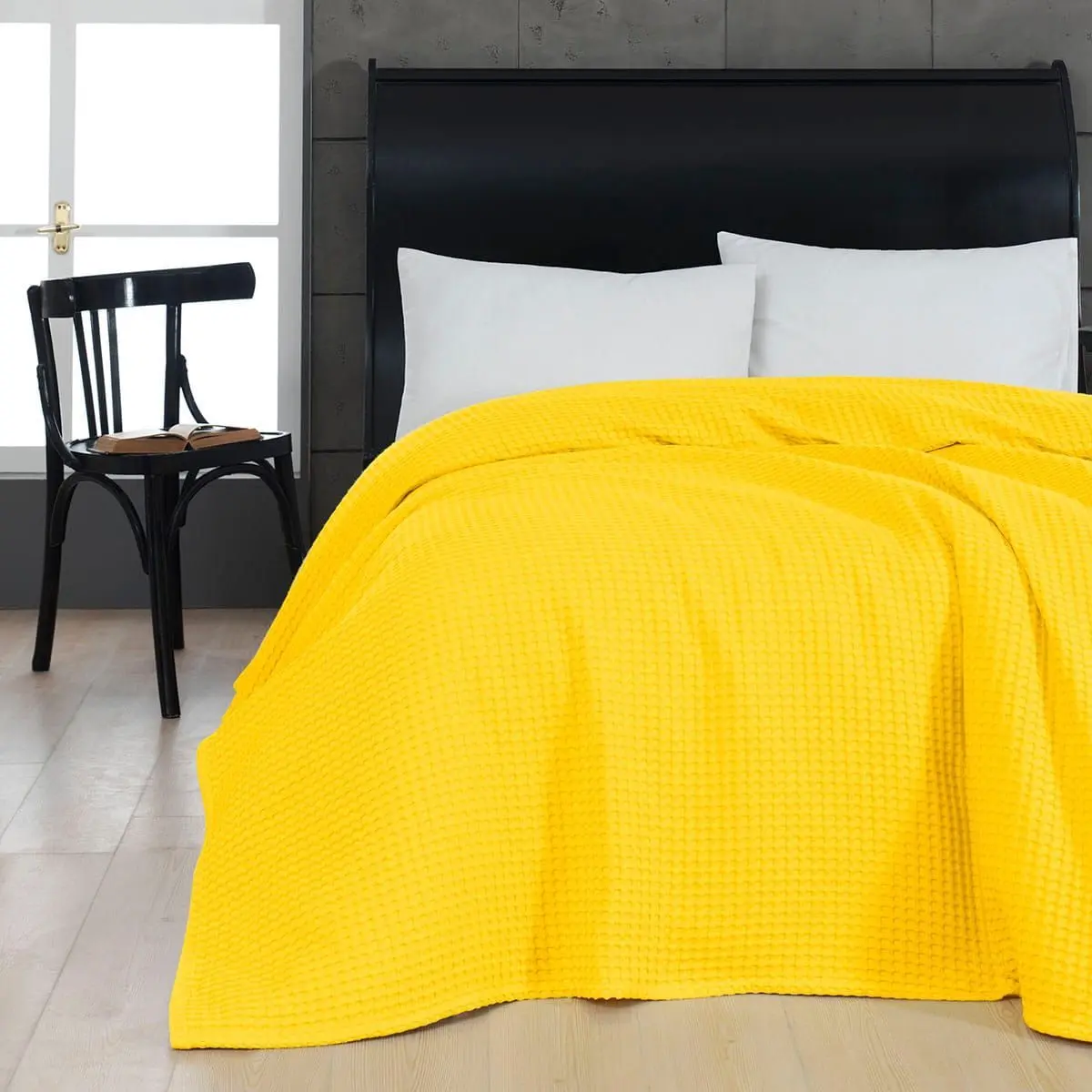 Beauty Home Πικέ μονή waffle Art 1990 Yellow 170x240 Κίτρινο      