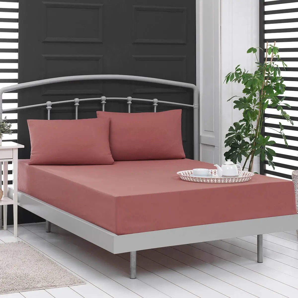 Beauty Home Ζεύγος μαξιλαροθήκες μονόχρωμες Art 1999 52x73 Σάπιο Μήλο      