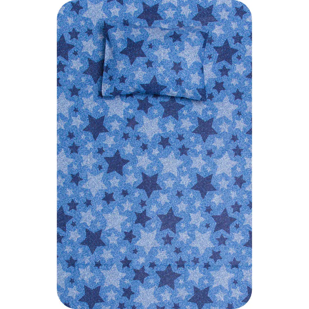 Σεντόνι Σετ 2ΤΜΧ Sky Μονό Μπλε 160 x 240 cm + 50 x 70 cm