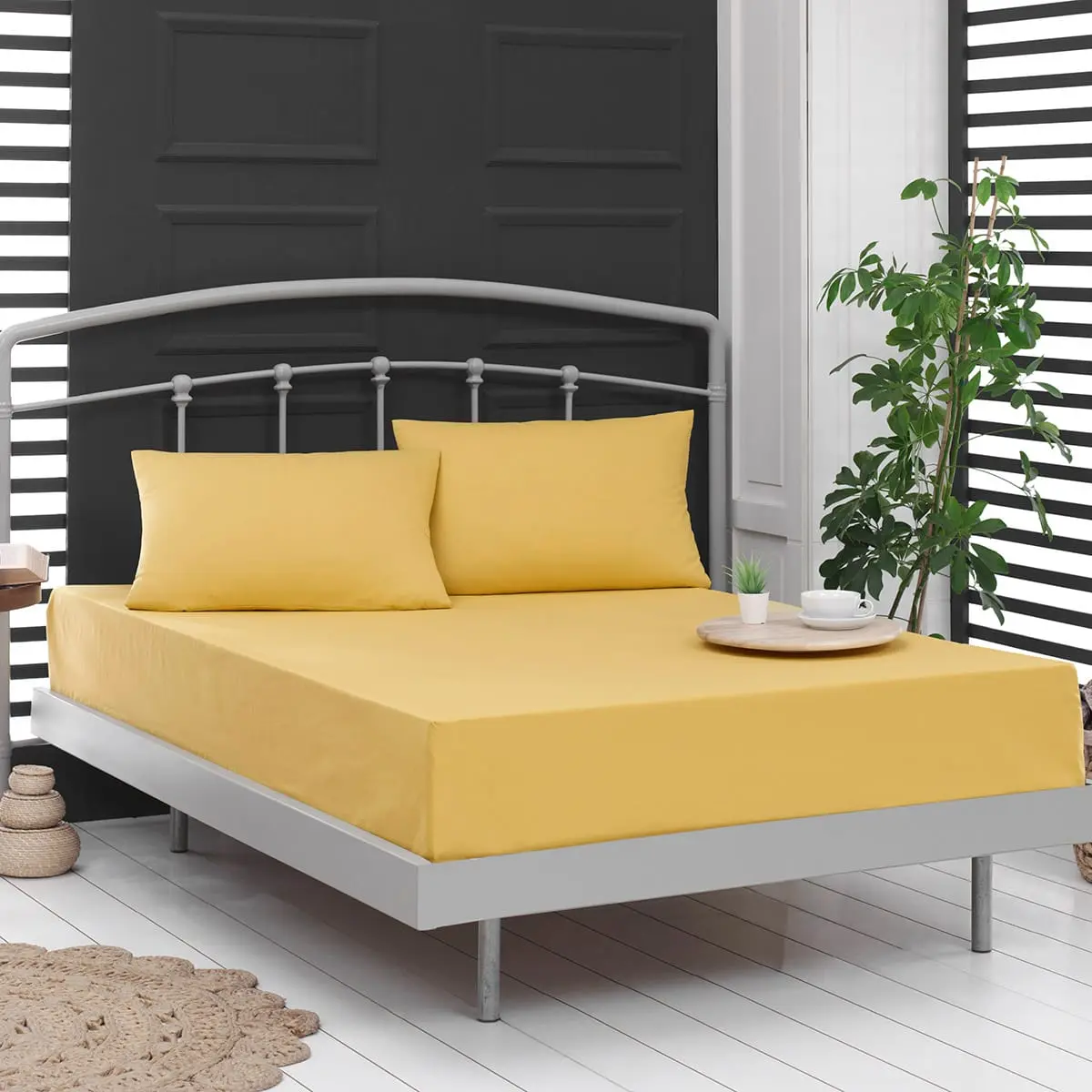 Beauty Home Σεντόνι μονό μονόχρωμο Art 1999 170x260 Κίτρινο      