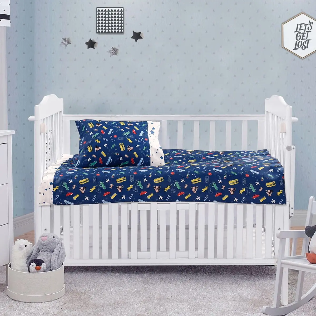 Beauty Home Σετ σεντόνια βρεφικά Art 5174 120x160 Μπλε      