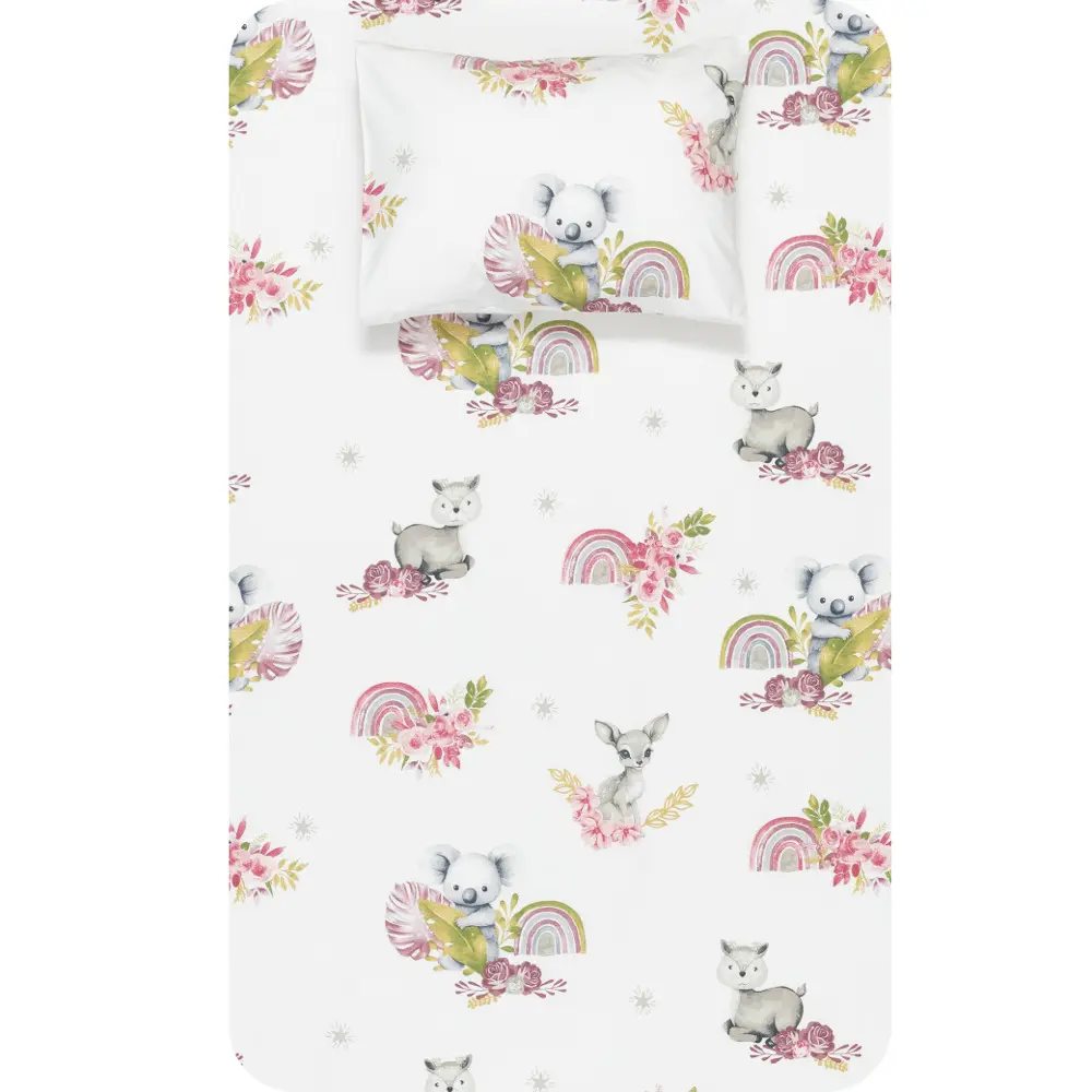 Σεντόνι Σετ 2ΤΜΧ Bambi Μονό Ροζέ 160 x 240 cm + 50 x 70 cm
