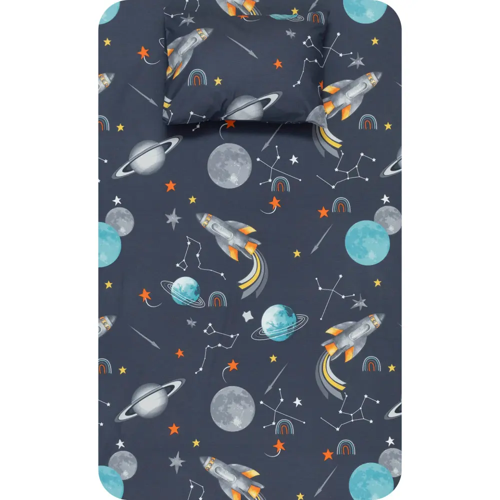 Σεντόνι Σετ 2ΤΜΧ Γαλαξίας Μονό Γκρι 160 x 240 cm + 50 x 70 cm