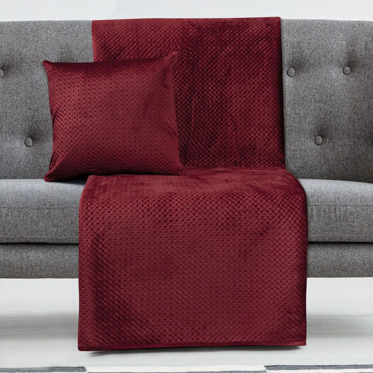 Beauty Home Ριχτάρι Διθέσιο Velvety 180x250 Art 8352  Κόκκινο      