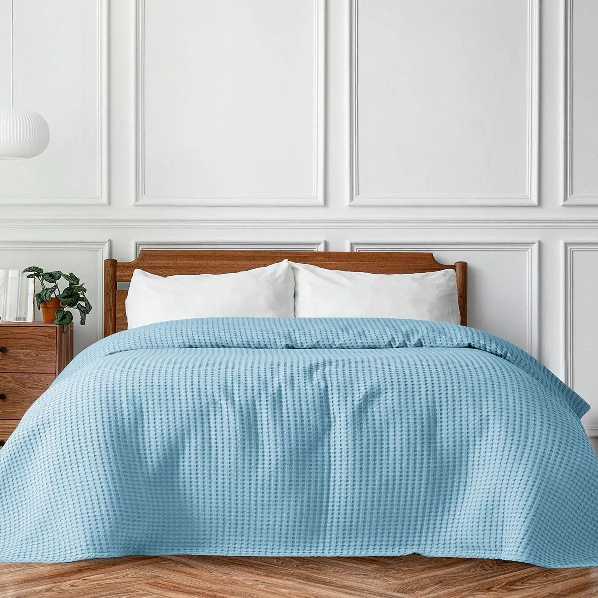 Beauty Home Πικέ μονή waffle Art 1990 L. Blue 170x240 Γαλάζιο      
