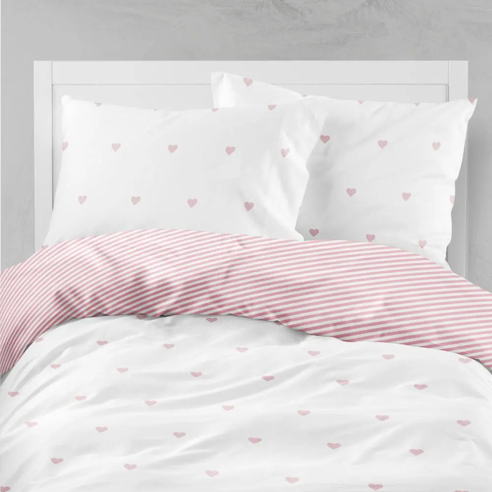 Ζεύγος Μαξιλαροθήκες Mix & Match Hearts Γκρι (2) 50 x 70 cm
