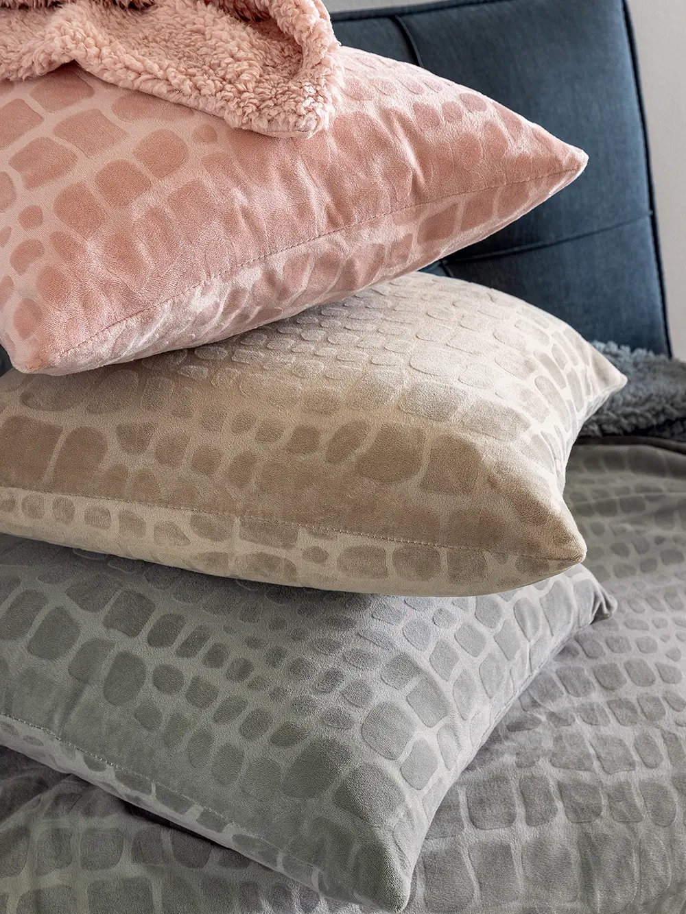 Διακοσμητική Μαξιλαροθήκη Home Décor 45x45 FLO GREY Γκρι