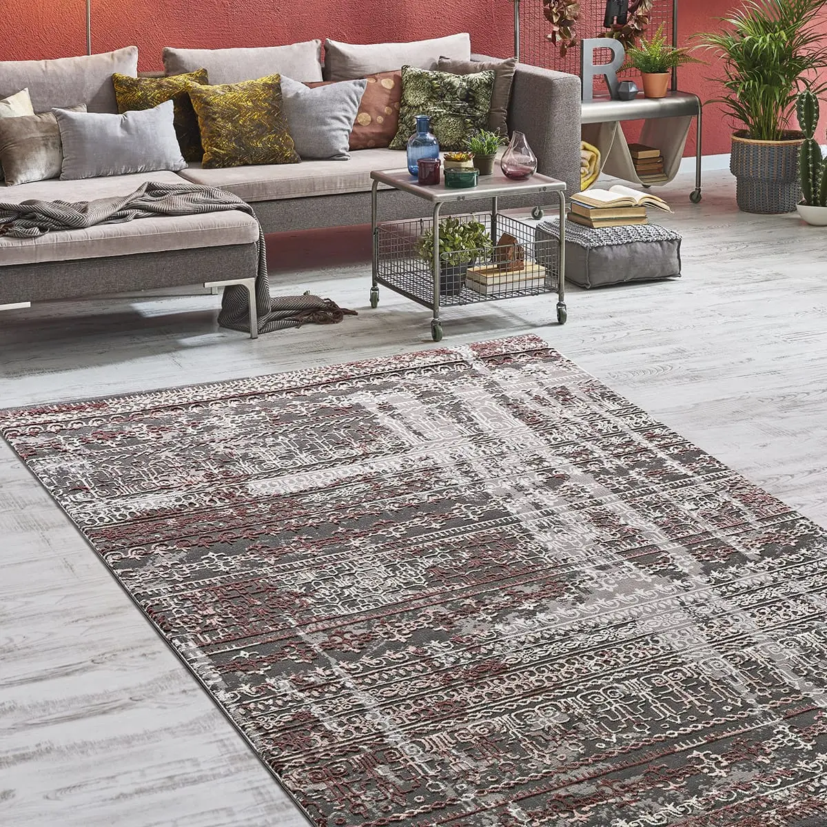 Beauty Home Χαλί Stylish Art 9425 160x230 Γκρι,Ροζ      