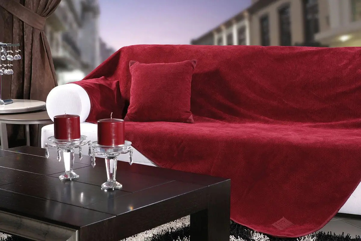Beauty Home Ριχτάρι Τετραθέσιο Swank 180x350 Art 8114  Κόκκινο      