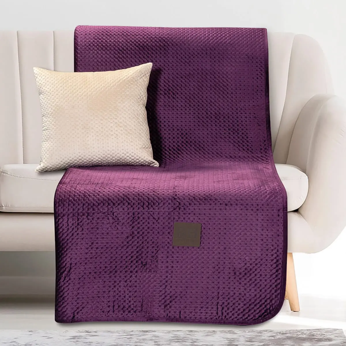 Beauty Home Ριχτάρι Τετραθέσιο Velvety Art 8411 180x350 Μωβ      