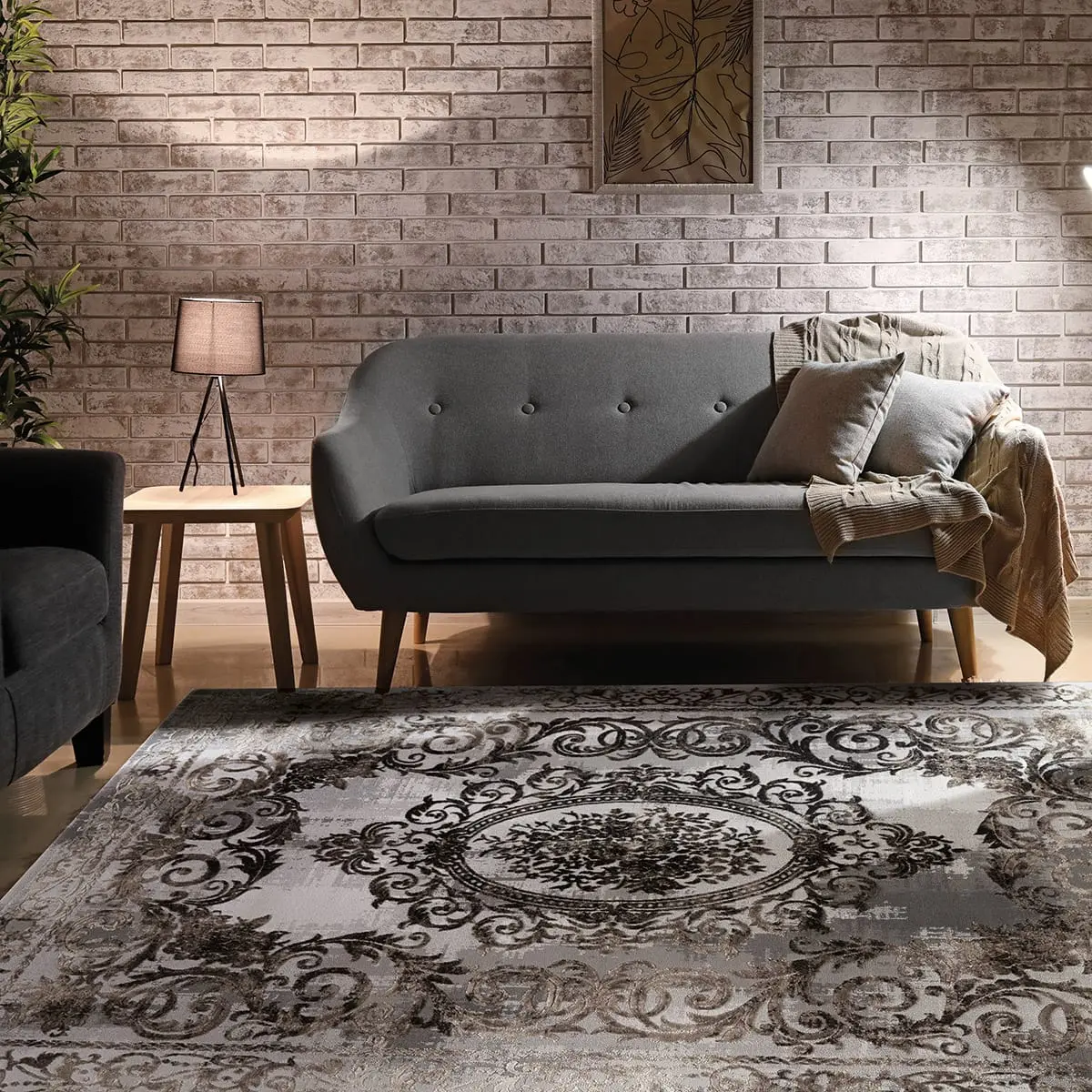 Beauty Home Χαλί Stylish Art 9418 140x190  Γκρι,Μπεζ      