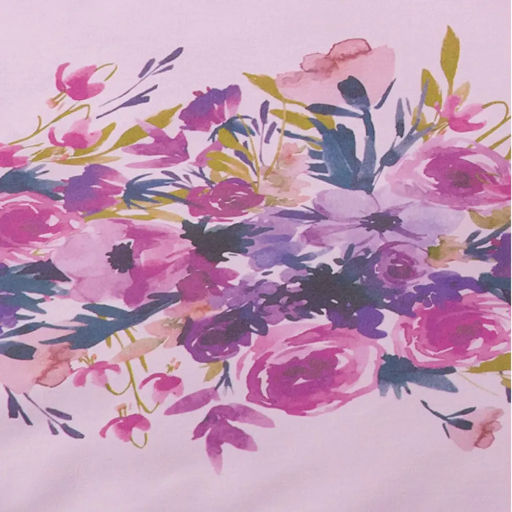 Σεντόνι Digital Print Σετ Παιώνια Υπέρδιπλο Λιλά 220 x 240 cm + (2) 50 x 70 cm