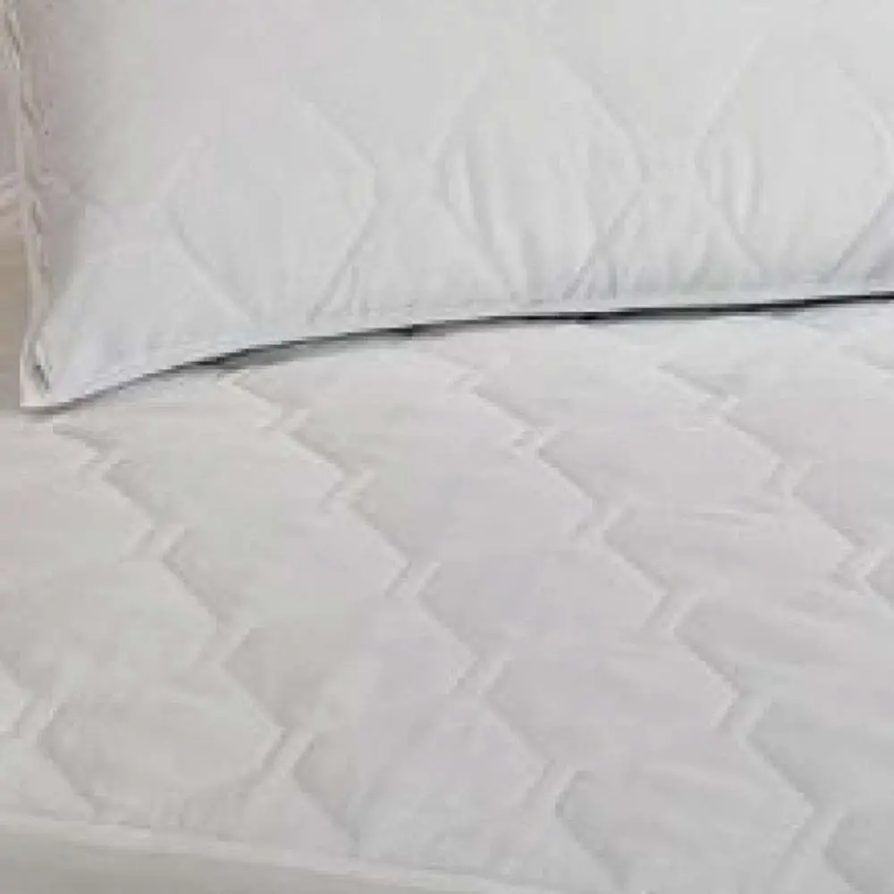Επίστρωμα Καπιτονέ Βαμβακερό 100 x 200 cm + 35 cm Λευκό